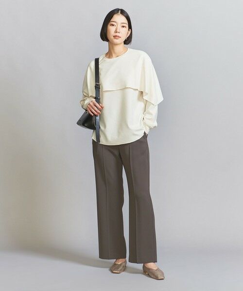 BEAUTY&YOUTH UNITED ARROWS / ビューティー&ユース ユナイテッドアローズ カットソー | 【WEB限定 Wardrobe DAILY MINIMAL】ケープフリル レイヤーカットソー | 詳細1