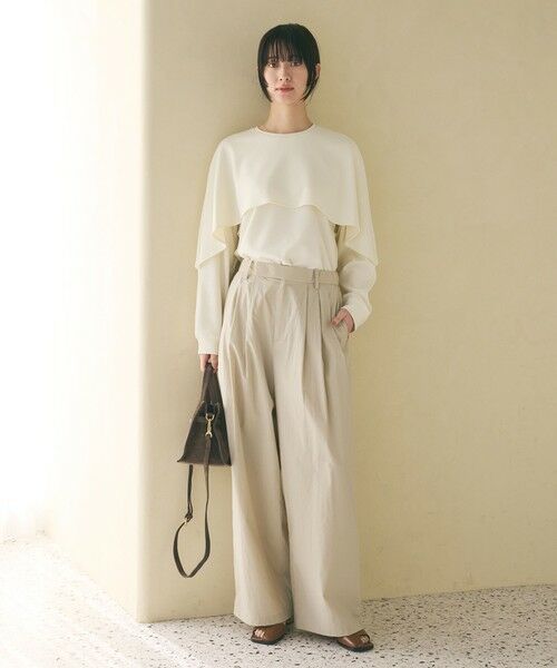 BEAUTY&YOUTH UNITED ARROWS / ビューティー&ユース ユナイテッドアローズ カットソー | 【WEB限定 Wardrobe DAILY MINIMAL】ケープフリル レイヤーカットソー | 詳細6