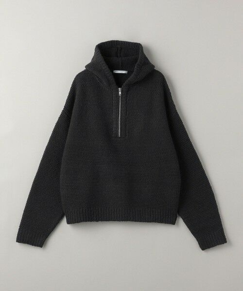 BEAUTY&YOUTH UNITED ARROWS / ビューティー&ユース ユナイテッドアローズ ニット・セーター | ウール ハーフジップ フーディ | 詳細13