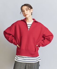 【WEB限定】スポンディッシュニット ハーフジッププルオーバー -ウォッシャブル-