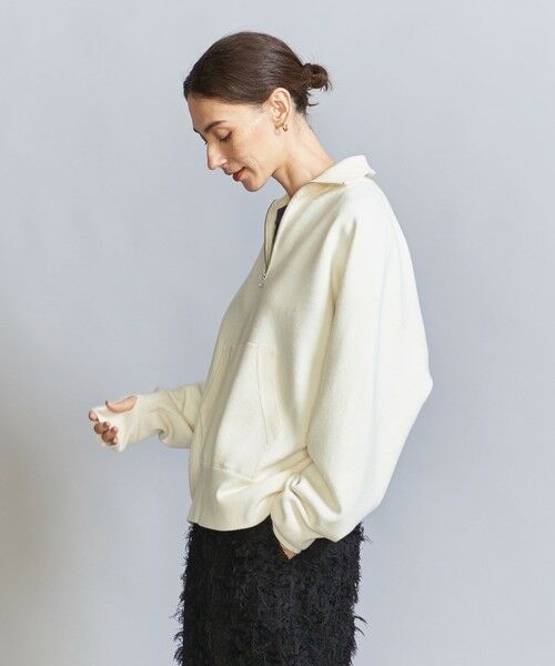 BEAUTY&YOUTH UNITED ARROWS / ビューティー&ユース ユナイテッドアローズ ニット・セーター | 【WEB限定】スポンディッシュニット ハーフジッププルオーバー -ウォッシャブル- | 詳細2