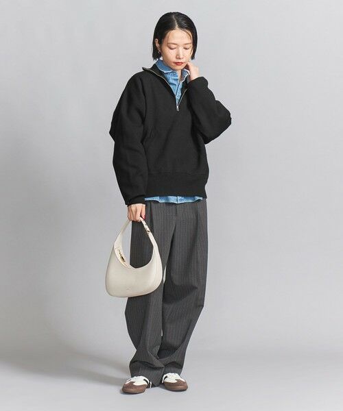 BEAUTY&YOUTH UNITED ARROWS / ビューティー&ユース ユナイテッドアローズ ニット・セーター | 【WEB限定】スポンディッシュニット ハーフジッププルオーバー -ウォッシャブル- | 詳細8