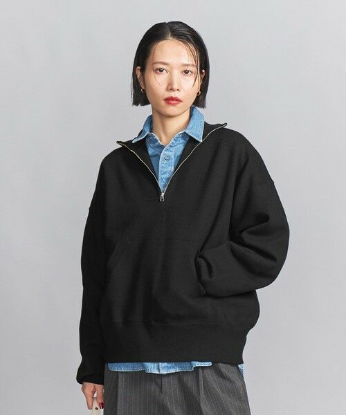 BEAUTY&YOUTH UNITED ARROWS / ビューティー&ユース ユナイテッドアローズ ニット・セーター | 【WEB限定】スポンディッシュニット ハーフジッププルオーバー -ウォッシャブル- | 詳細9