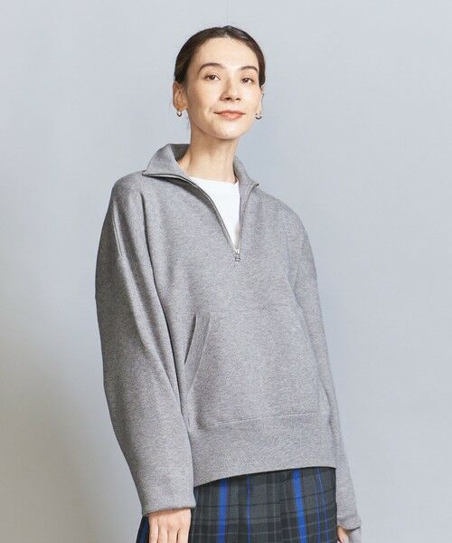 BEAUTY&YOUTH UNITED ARROWS / ビューティー&ユース ユナイテッドアローズ ニット・セーター | 【WEB限定】スポンディッシュニット ハーフジッププルオーバー -ウォッシャブル- | 詳細9