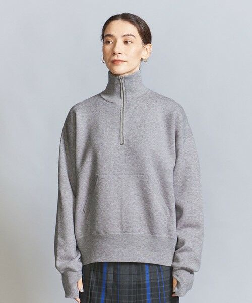 BEAUTY&YOUTH UNITED ARROWS / ビューティー&ユース ユナイテッドアローズ ニット・セーター | 【WEB限定】スポンディッシュニット ハーフジッププルオーバー -ウォッシャブル- | 詳細12