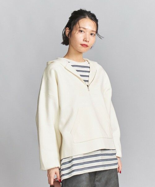 BEAUTY&YOUTH UNITED ARROWS / ビューティー&ユース ユナイテッドアローズ ニット・セーター | 【WEB限定】スポンディッシュニット フーディプルオーバー -ウォッシャブル- | 詳細2