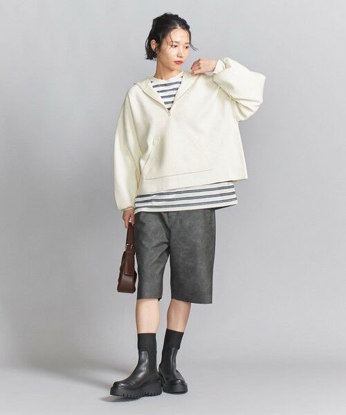 BEAUTY&YOUTH UNITED ARROWS / ビューティー&ユース ユナイテッドアローズ ニット・セーター | 【WEB限定】スポンディッシュニット フーディプルオーバー -ウォッシャブル- | 詳細3