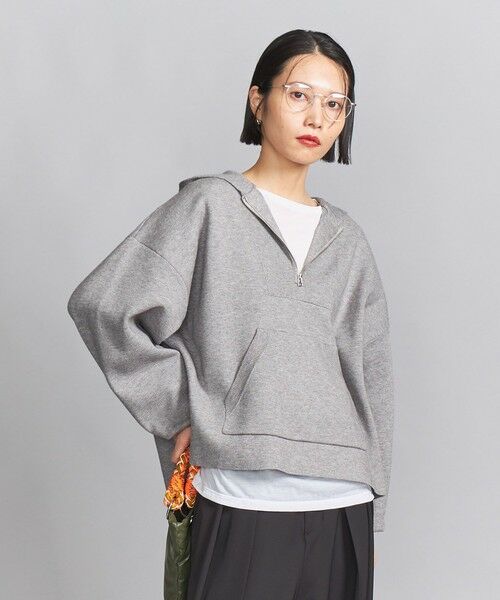 BEAUTY&YOUTH UNITED ARROWS / ビューティー&ユース ユナイテッドアローズ ニット・セーター | 【WEB限定】スポンディッシュニット フーディプルオーバー -ウォッシャブル- | 詳細10