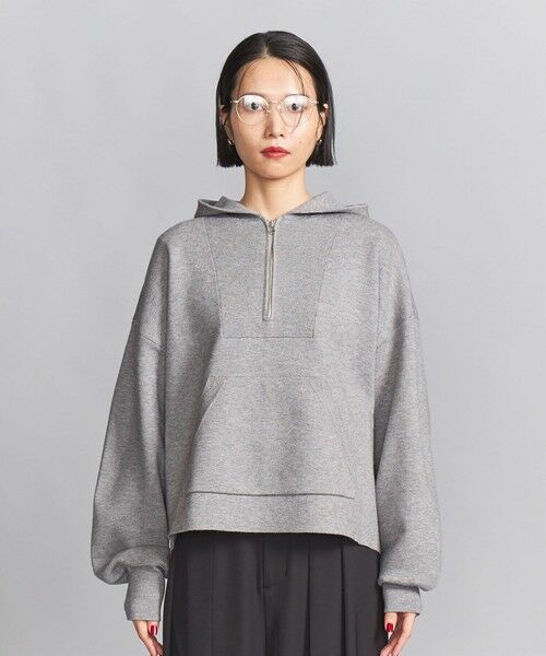 BEAUTY&YOUTH UNITED ARROWS / ビューティー&ユース ユナイテッドアローズ ニット・セーター | 【WEB限定】スポンディッシュニット フーディプルオーバー -ウォッシャブル- | 詳細14