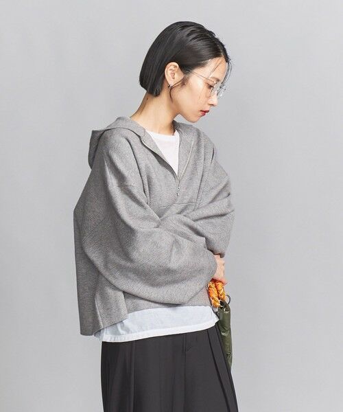 BEAUTY&YOUTH UNITED ARROWS / ビューティー&ユース ユナイテッドアローズ ニット・セーター | 【WEB限定】スポンディッシュニット フーディプルオーバー -ウォッシャブル- | 詳細11