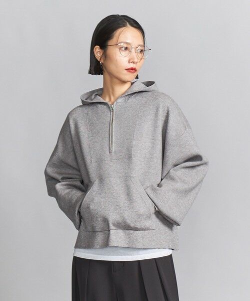 BEAUTY&YOUTH UNITED ARROWS / ビューティー&ユース ユナイテッドアローズ ニット・セーター | 【WEB限定】スポンディッシュニット フーディプルオーバー -ウォッシャブル- | 詳細13