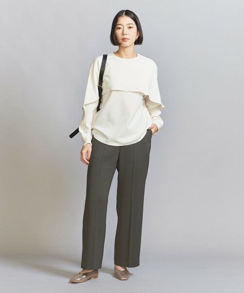 BEAUTY&YOUTH UNITED ARROWS / ビューティー&ユース ユナイテッドアローズ スラックス・ドレスパンツ | 【WEB限定】ダブルクロス ストレートパンツ -ウォッシャブル- | 詳細7