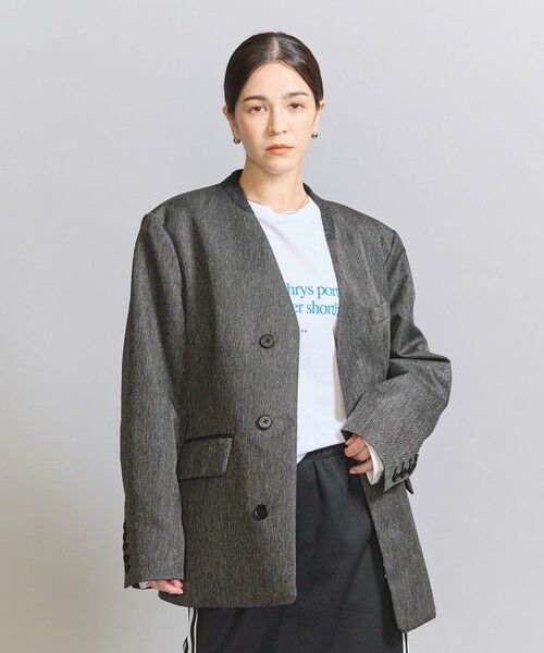 BEAUTY&YOUTH UNITED ARROWS / ビューティー&ユース ユナイテッドアローズ ノーカラージャケット | クラシックノーカラー ジャケット | 詳細1