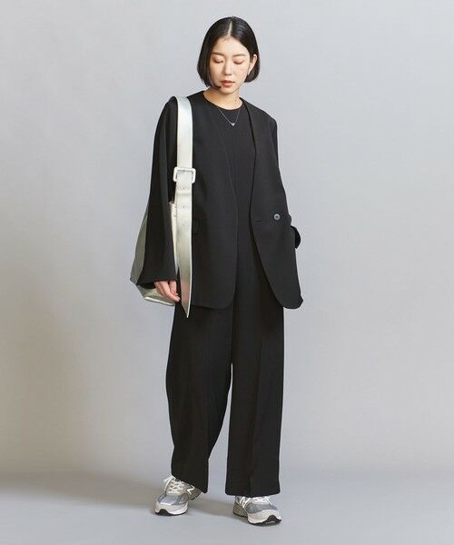 BEAUTY&YOUTH UNITED ARROWS / ビューティー&ユース ユナイテッドアローズ ノーカラージャケット | 【WEB限定】ダブルクロス カラーレスジャケット -ウォッシャブル- | 詳細2