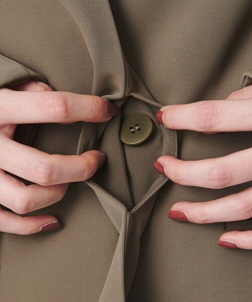 BEAUTY&YOUTH UNITED ARROWS / ビューティー&ユース ユナイテッドアローズ ノーカラージャケット | 【WEB限定 Wardrobe DAILY MINIMAL】ダブルクロス カラーレスジャケット ウォッシャブル | 詳細22