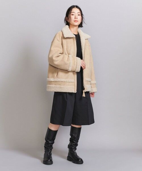 BEAUTY&YOUTH UNITED ARROWS / ビューティー&ユース ユナイテッドアローズ その他アウター | ムートンライク ボア リバーシブル ブルゾン | 詳細3