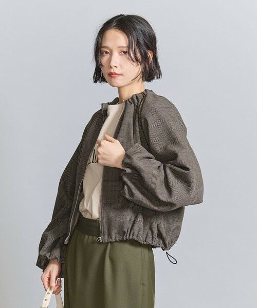 BEAUTY&YOUTH UNITED ARROWS / ビューティー&ユース ユナイテッドアローズ ブルゾン | 【WEB限定】グレンチェック ギャザーブルゾン -ウォッシャブル- | 詳細24