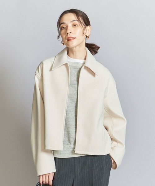 BEAUTY&YOUTH UNITED ARROWS / ビューティー&ユース ユナイテッドアローズ ブルゾン | 【WEB限定】ウールライク ショートジップブルゾン | 詳細1