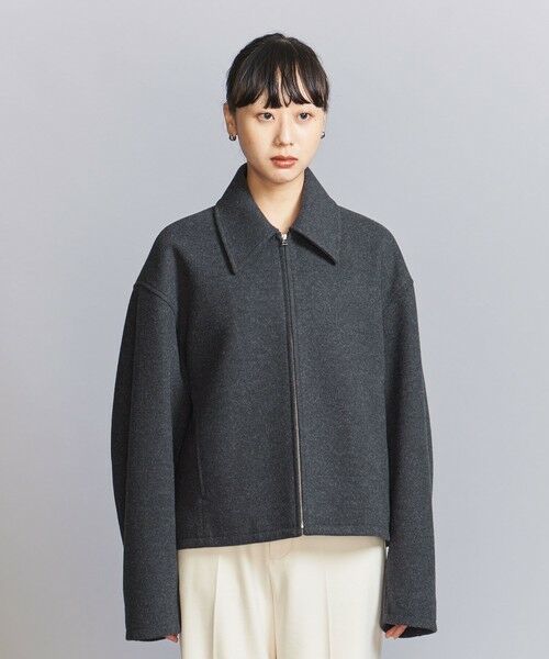 BEAUTY&YOUTH UNITED ARROWS / ビューティー&ユース ユナイテッドアローズ ブルゾン | 【WEB限定】ウールライク ショートジップブルゾン | 詳細13