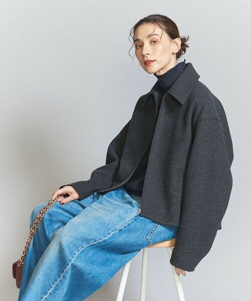 BEAUTY&YOUTH UNITED ARROWS / ビューティー&ユース ユナイテッドアローズ ブルゾン | 【WEB限定】ウールライク ショートジップブルゾン | 詳細9