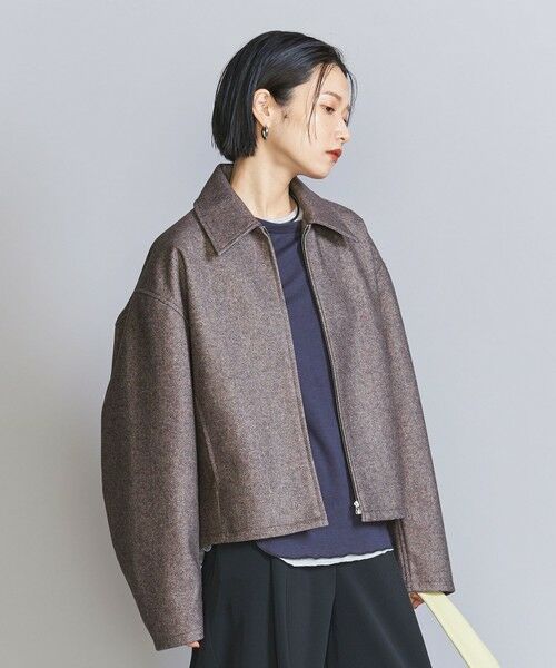 BEAUTY&YOUTH UNITED ARROWS / ビューティー&ユース ユナイテッドアローズ ブルゾン | 【WEB限定】ウールライク ショートジップブルゾン | 詳細24