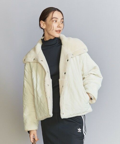 BEAUTY&YOUTH UNITED ARROWS / ビューティー&ユース ユナイテッドアローズ ブルゾン | 【WEB限定】ボア×キルティング リバーシブルショートコート -2WAY- | 詳細4