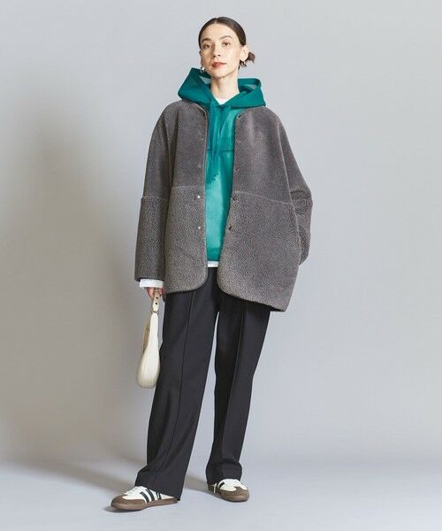 BEAUTY&YOUTH UNITED ARROWS / ビューティー&ユース ユナイテッドアローズ その他アウター | 【WEB限定】ボア×フェイクムートン ノーカラーリバーシブルコート -2WAY- | 詳細9