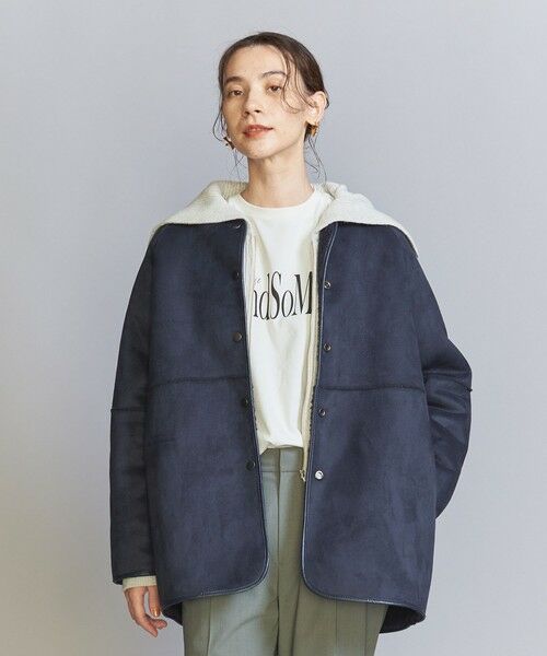 BEAUTY&YOUTH UNITED ARROWS / ビューティー&ユース ユナイテッドアローズ その他アウター | 【WEB限定】ボア×フェイクムートン ノーカラーリバーシブルコート -2WAY- | 詳細29