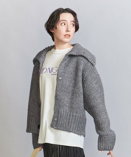 BEAUTY&YOUTH UNITED ARROWS / ビューティー&ユース ユナイテッドアローズ カーディガン・ボレロ | フロントボタン バルキーニット カーディガン | 詳細1