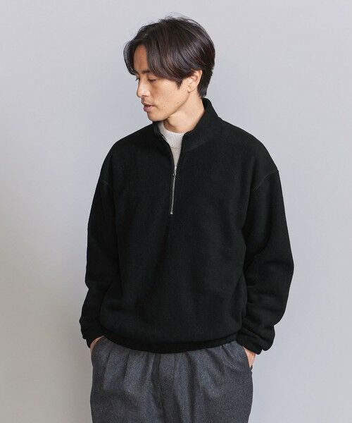 BEAUTY&YOUTH UNITED ARROWS / ビューティー&ユース ユナイテッドアローズ カットソー | ナチュール フリース ハーフジップ プルオーバー | 詳細1