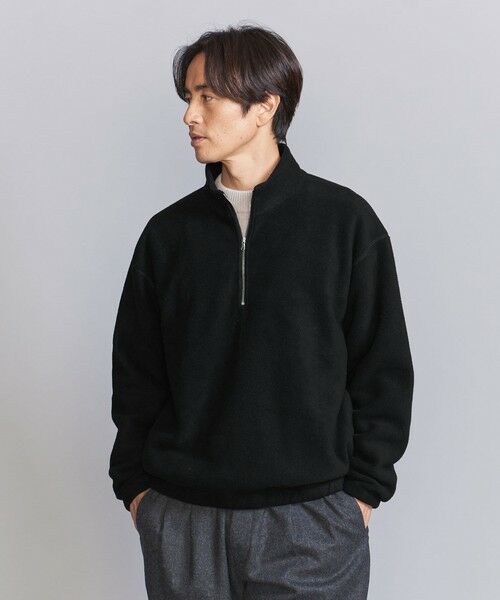 BEAUTY&YOUTH UNITED ARROWS / ビューティー&ユース ユナイテッドアローズ カットソー | ナチュール フリース ハーフジップ プルオーバー | 詳細1