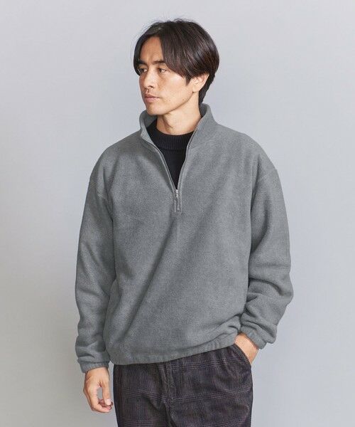 BEAUTY&YOUTH UNITED ARROWS / ビューティー&ユース ユナイテッドアローズ カットソー | ナチュール フリース ハーフジップ プルオーバー | 詳細8