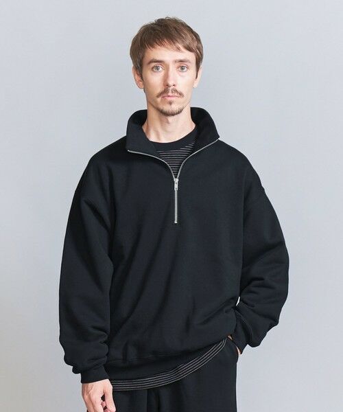 BEAUTY&YOUTH UNITED ARROWS / ビューティー&ユース ユナイテッドアローズ カットソー | SNAZZY ハーフジップ スウェット | 詳細9