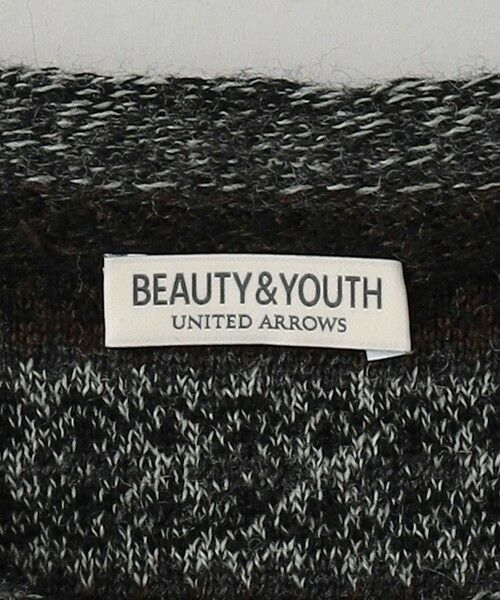 BEAUTY&YOUTH UNITED ARROWS / ビューティー&ユース ユナイテッドアローズ ニット・セーター | ダークカラー フェアアイル リブレス クルーネック ニット | 詳細13