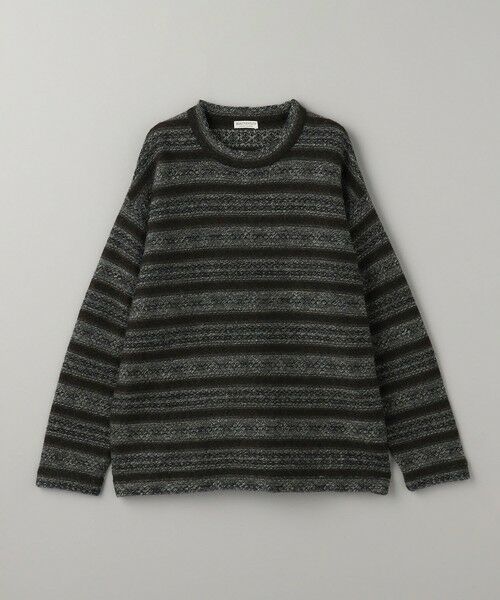 BEAUTY&YOUTH UNITED ARROWS / ビューティー&ユース ユナイテッドアローズ ニット・セーター | ダークカラー フェアアイル リブレス クルーネック ニット | 詳細7