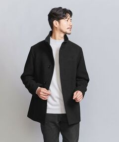 【WEB限定 WARDROBE SMART】PE メルトン レイズドカラー ハーフコート