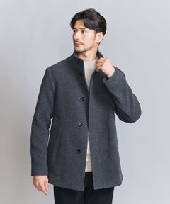 【WEB限定 WARDROBE SMART】PE メルトン レイズドカラー ハーフコート