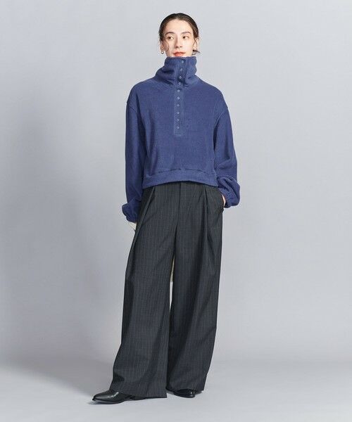 BEAUTY&YOUTH UNITED ARROWS / ビューティー&ユース ユナイテッドアローズ カットソー | フリース スナップ プルオーバー | 詳細19