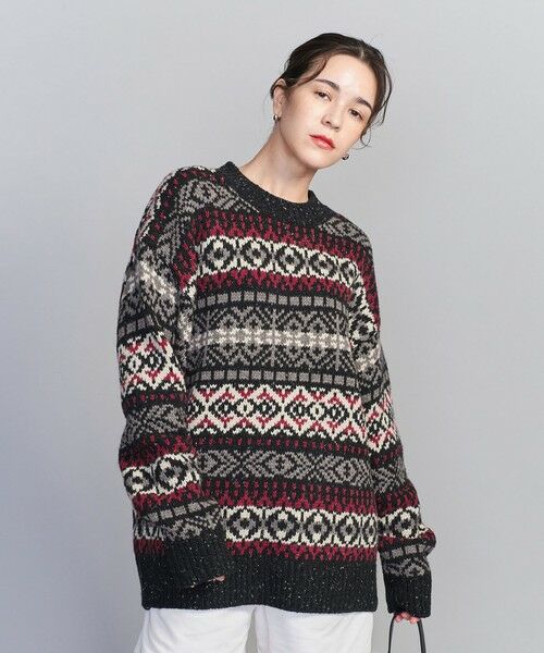 BEAUTY&YOUTH UNITED ARROWS / ビューティー&ユース ユナイテッドアローズ ニット・セーター | ノルディック ジャガードニット プルオーバー | 詳細1