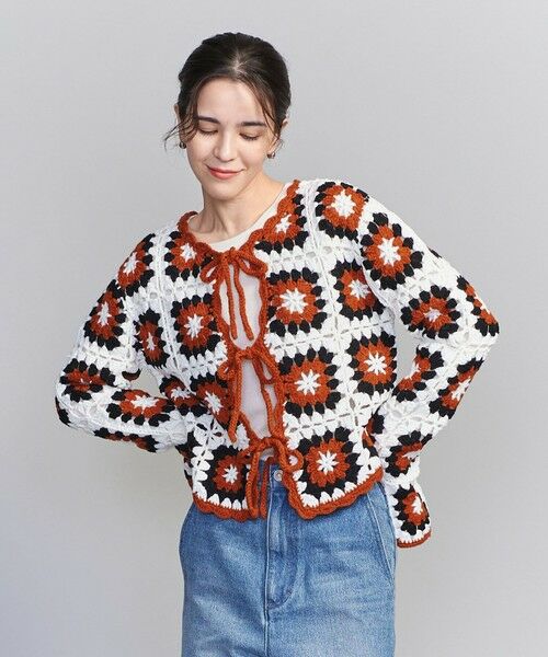 BEAUTY&YOUTH UNITED ARROWS / ビューティー&ユース ユナイテッドアローズ カーディガン・ボレロ | 【別注】＜LOGAN knitting mills＞クロシェニット カーディガン | 詳細4