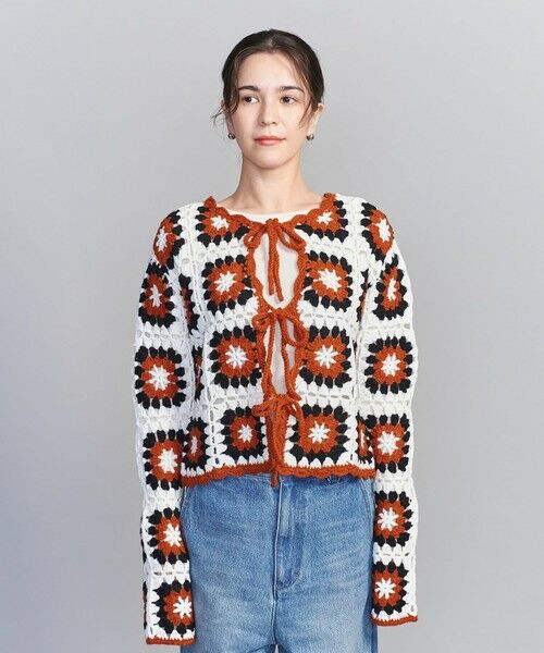 BEAUTY&YOUTH UNITED ARROWS / ビューティー&ユース ユナイテッドアローズ カーディガン・ボレロ | 【別注】＜LOGAN knitting mills＞クロシェニット カーディガン | 詳細11