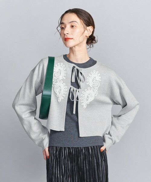 BEAUTY&YOUTH UNITED ARROWS / ビューティー&ユース ユナイテッドアローズ カーディガン・ボレロ | 【WEB限定】エンブロイダリーモチーフ カーディガン | 詳細11