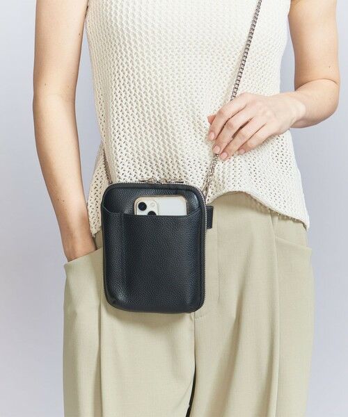 BEAUTY&YOUTH UNITED ARROWS / ビューティー&ユース ユナイテッドアローズ ショルダーバッグ | レザー ジップ ショルダーバッグ -2WAY- | 詳細3