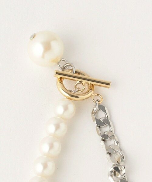 BEAUTY&YOUTH UNITED ARROWS / ビューティー&ユース ユナイテッドアローズ ネックレス・ペンダント・チョーカー | チェーン×パールモチーフ ネックレス -2WAY- | 詳細7