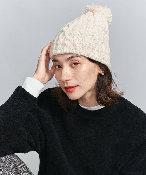 BEAUTY&YOUTH UNITED ARROWS / ビューティー&ユース ユナイテッドアローズ ニットキャップ | ネップ ポンポン ニットキャップ -2WAY- | 詳細6