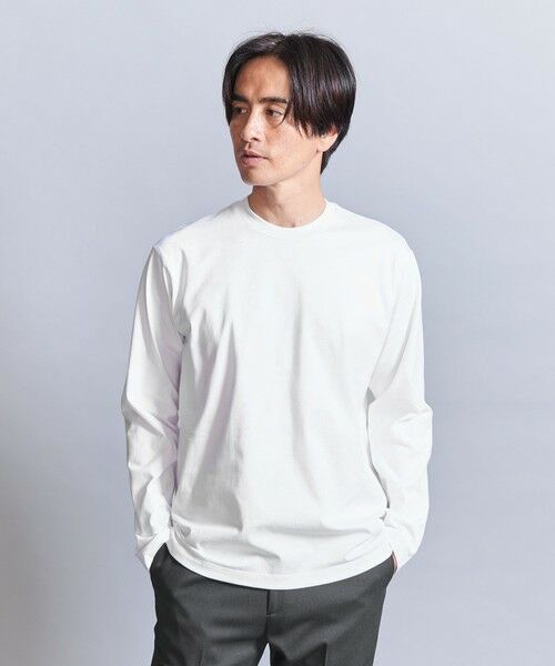 BEAUTY&YOUTH UNITED ARROWS / ビューティー&ユース ユナイテッドアローズ カットソー | ハイゲージ ガスコットン クルーネック ロングスリーブ カットソー | 詳細1