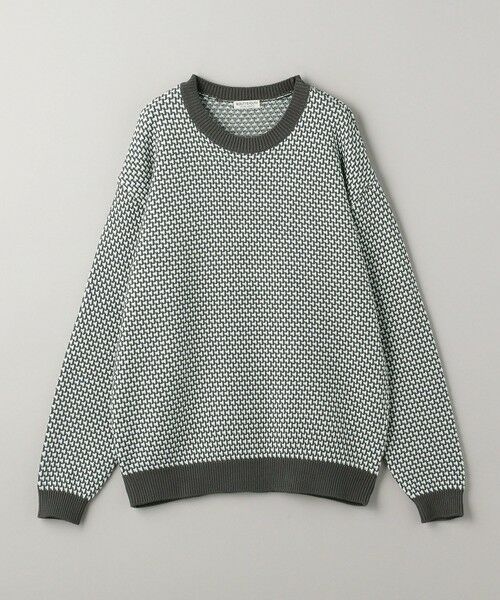 BEAUTY&YOUTH UNITED ARROWS / ビューティー&ユース ユナイテッドアローズ ニット・セーター | ステップパターン コットン クルーネック ニット | 詳細2