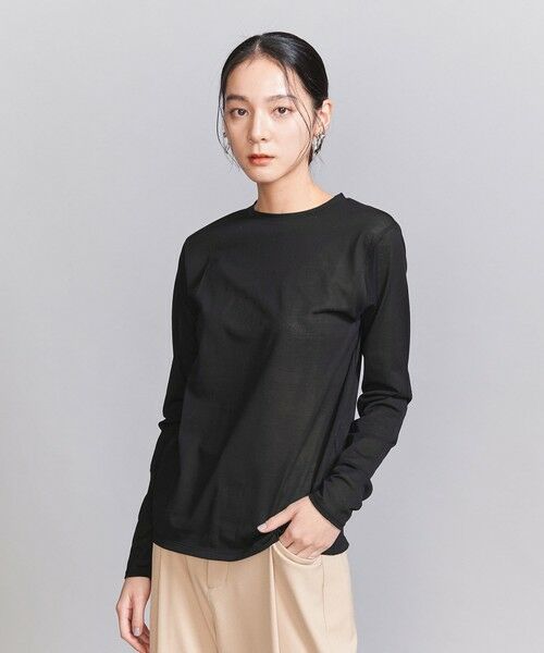 BEAUTY&YOUTH UNITED ARROWS / ビューティー&ユース ユナイテッドアローズ カットソー | コットンナイロン天竺 シアー クルーネック Tシャツ | 詳細8