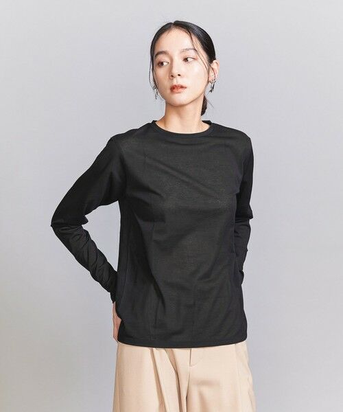 BEAUTY&YOUTH UNITED ARROWS / ビューティー&ユース ユナイテッドアローズ カットソー | コットンナイロン天竺 シアー クルーネック Tシャツ | 詳細6