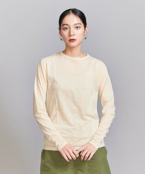 BEAUTY&YOUTH UNITED ARROWS / ビューティー&ユース ユナイテッドアローズ カットソー | コットンナイロン天竺 シアー クルーネック Tシャツ | 詳細17